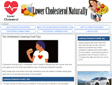 Tablet Screenshot of cholesterol-lowering.com